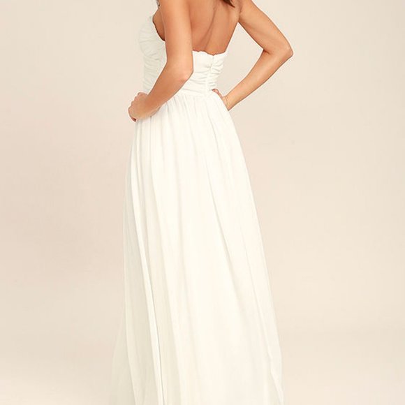 Lulu’s White Strapless Maxi Dress - Picture 3 of 6